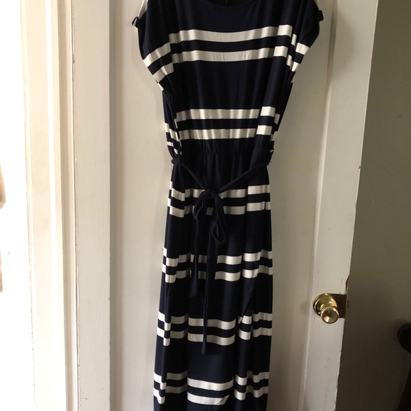 Maurices Dresses & Skirts - Navy and White Stripe Maxi Dress